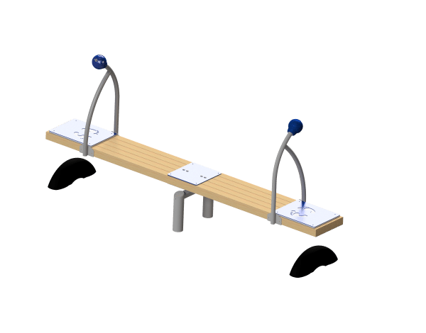 Stand Up Timber Seesaw
